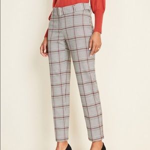 NWT Ann Taylor Plaid Belted Ankle Pant
